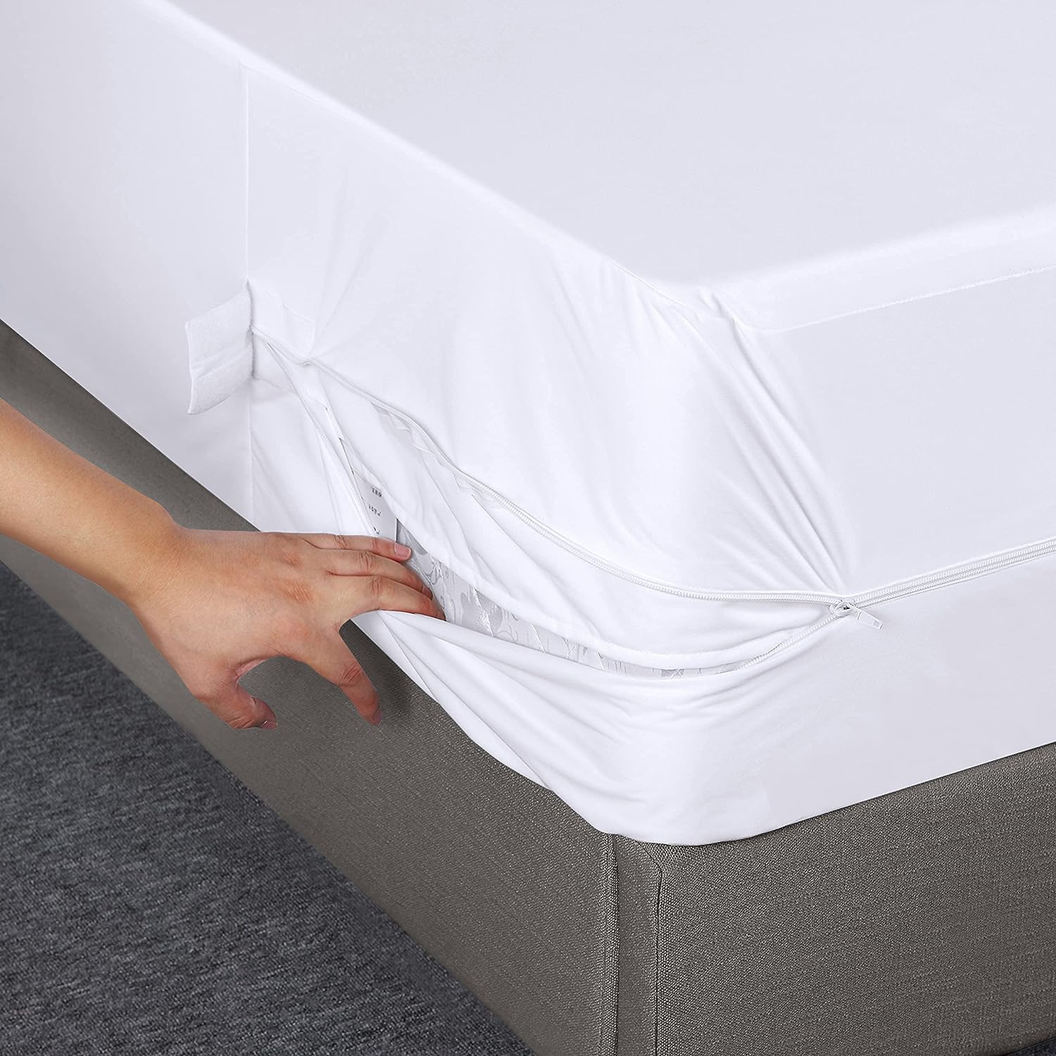 Premium Waterproof Zippered Mattress Encasement – 360° Protection, Soft & Breathable