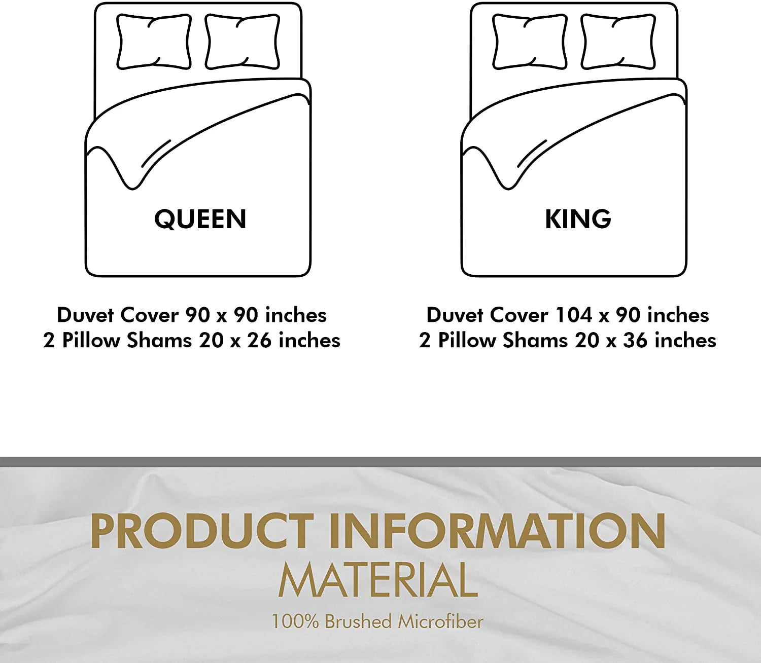 Premium Microfiber Duvet Cover Set (3-Piece)