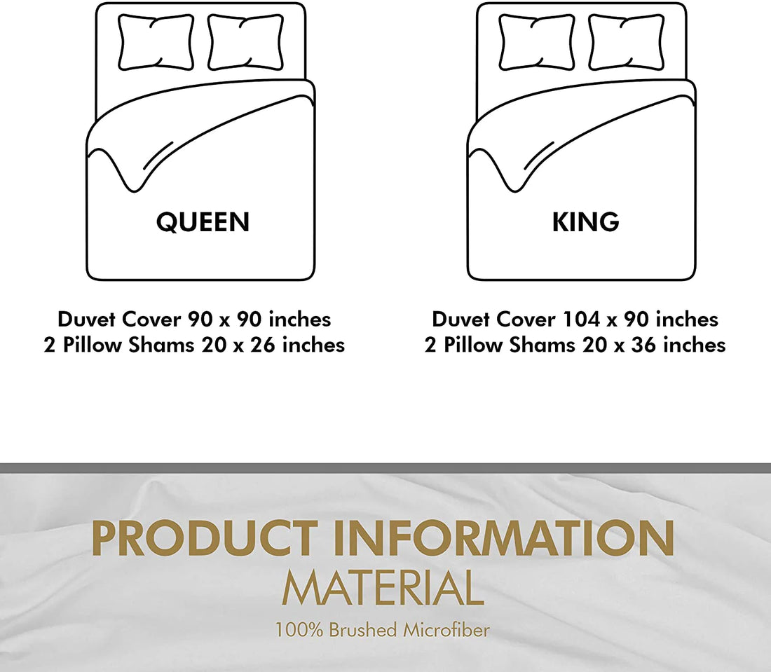 Premium Microfiber Duvet Cover Set (3-Piece)