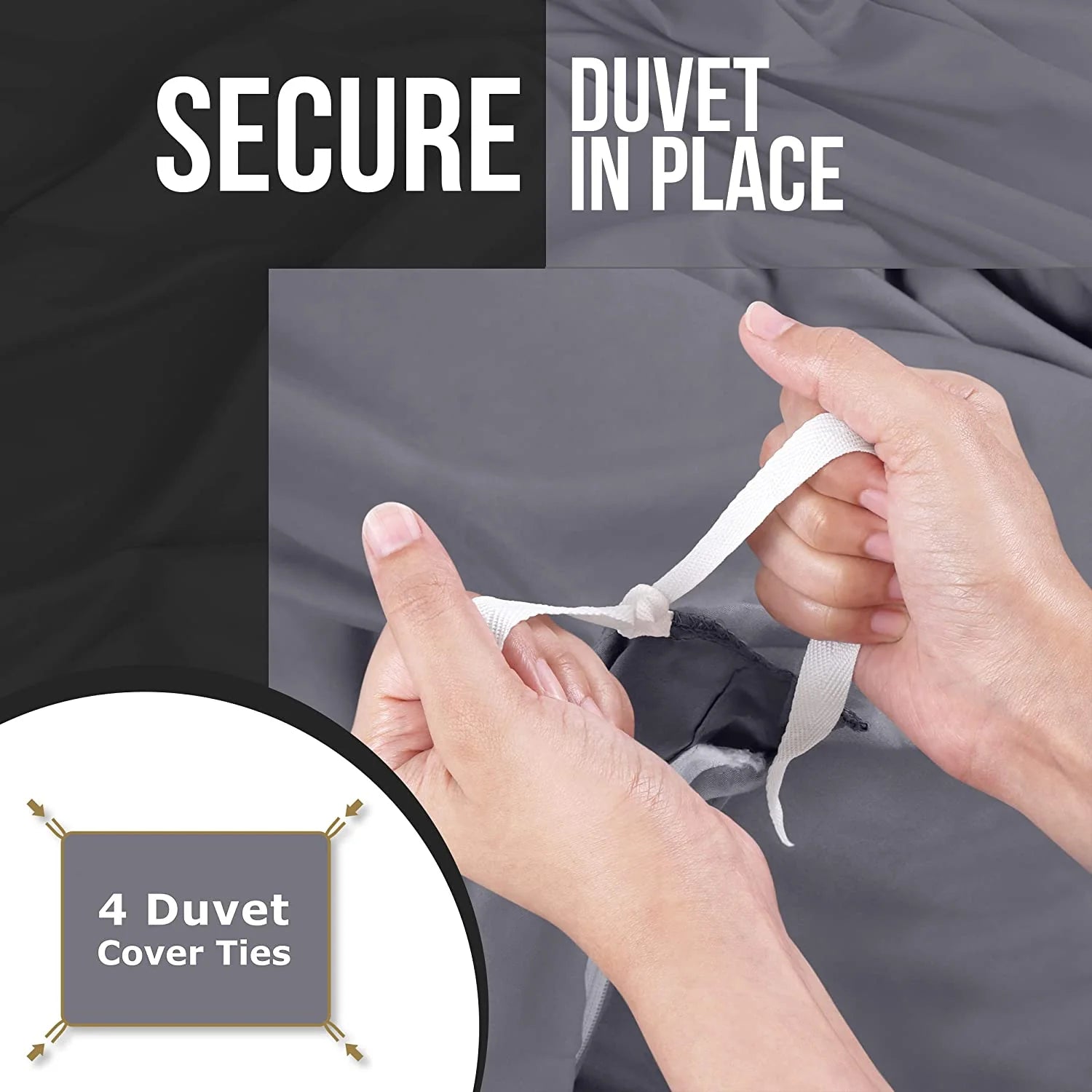 Premium Microfiber Duvet Cover Set (3-Piece)