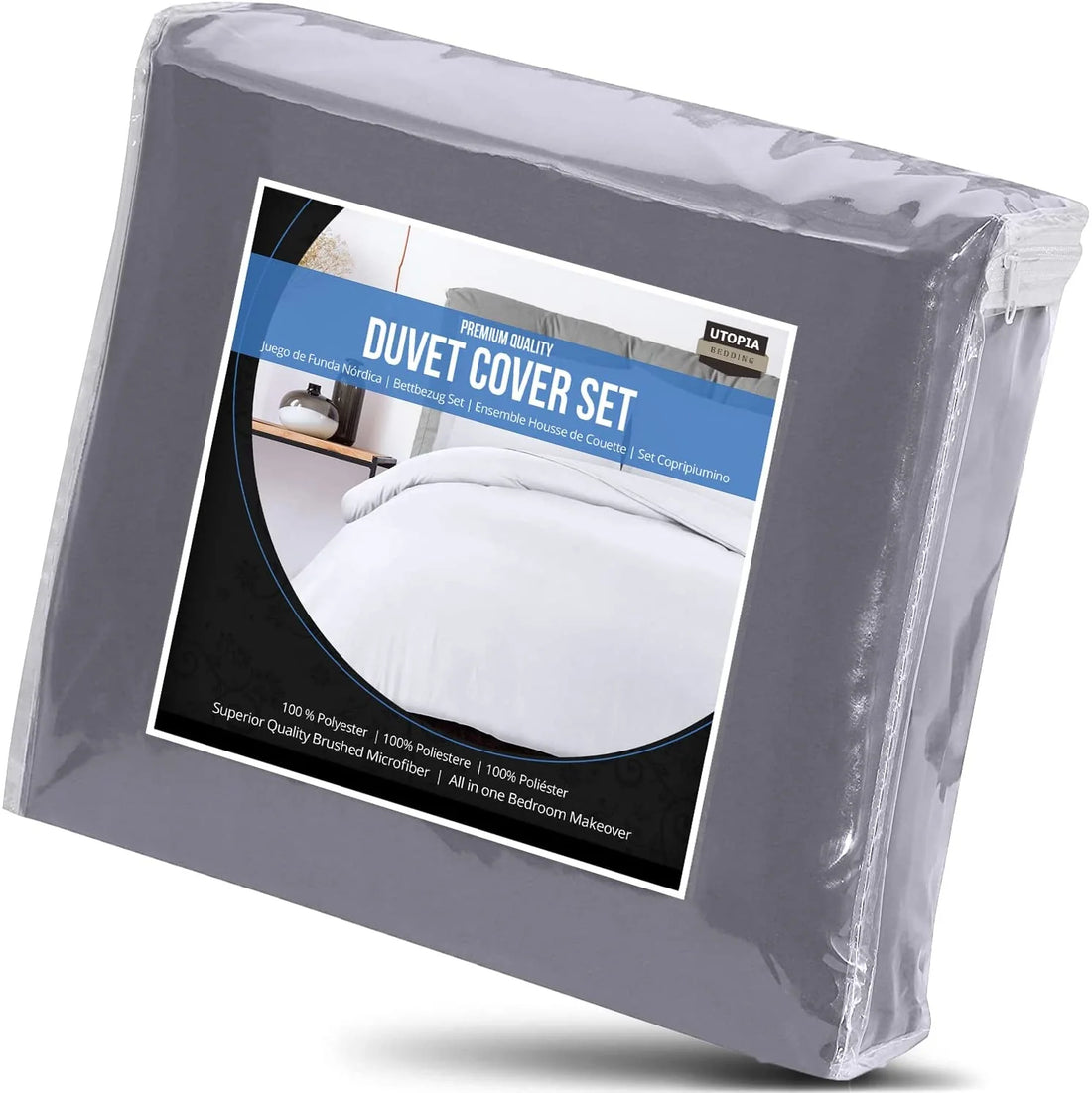 Premium Microfiber Duvet Cover Set (3-Piece)
