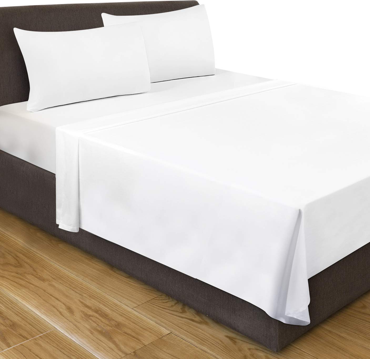 Premium Ultra-Soft White Flat Bed Sheet – Breathable & Wrinkle Resistant