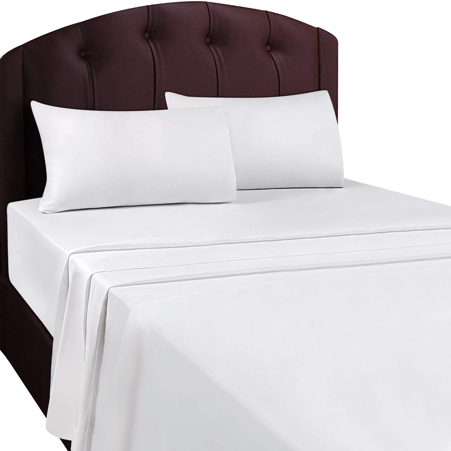 Premium Ultra-Soft White Flat Bed Sheet – Breathable & Wrinkle Resistant