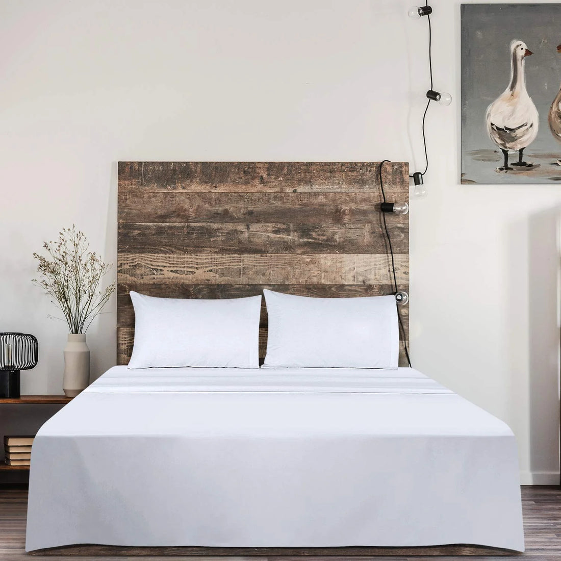 Premium Ultra-Soft White Flat Bed Sheet – Breathable & Wrinkle Resistant