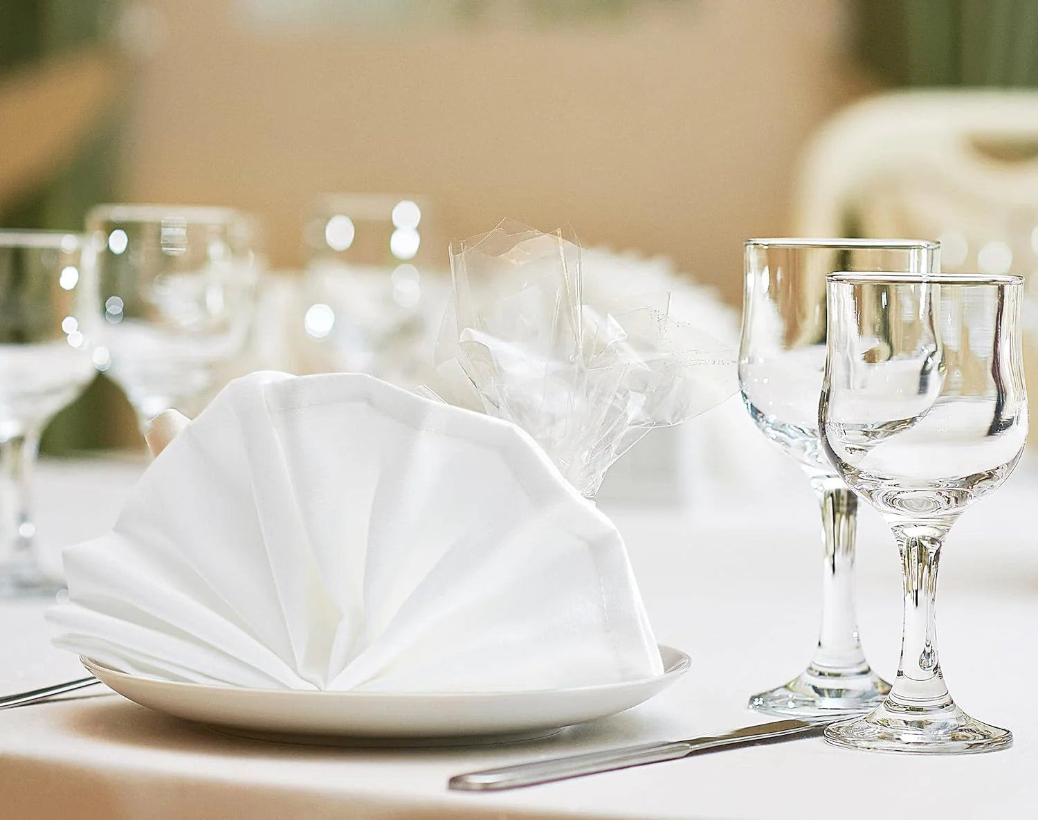 Premium Reusable White Cloth Napkins (Pack of 24)