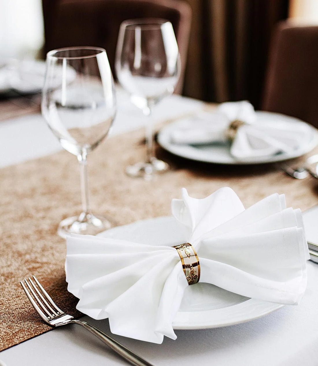 Premium Reusable White Cloth Napkins (Pack of 24)
