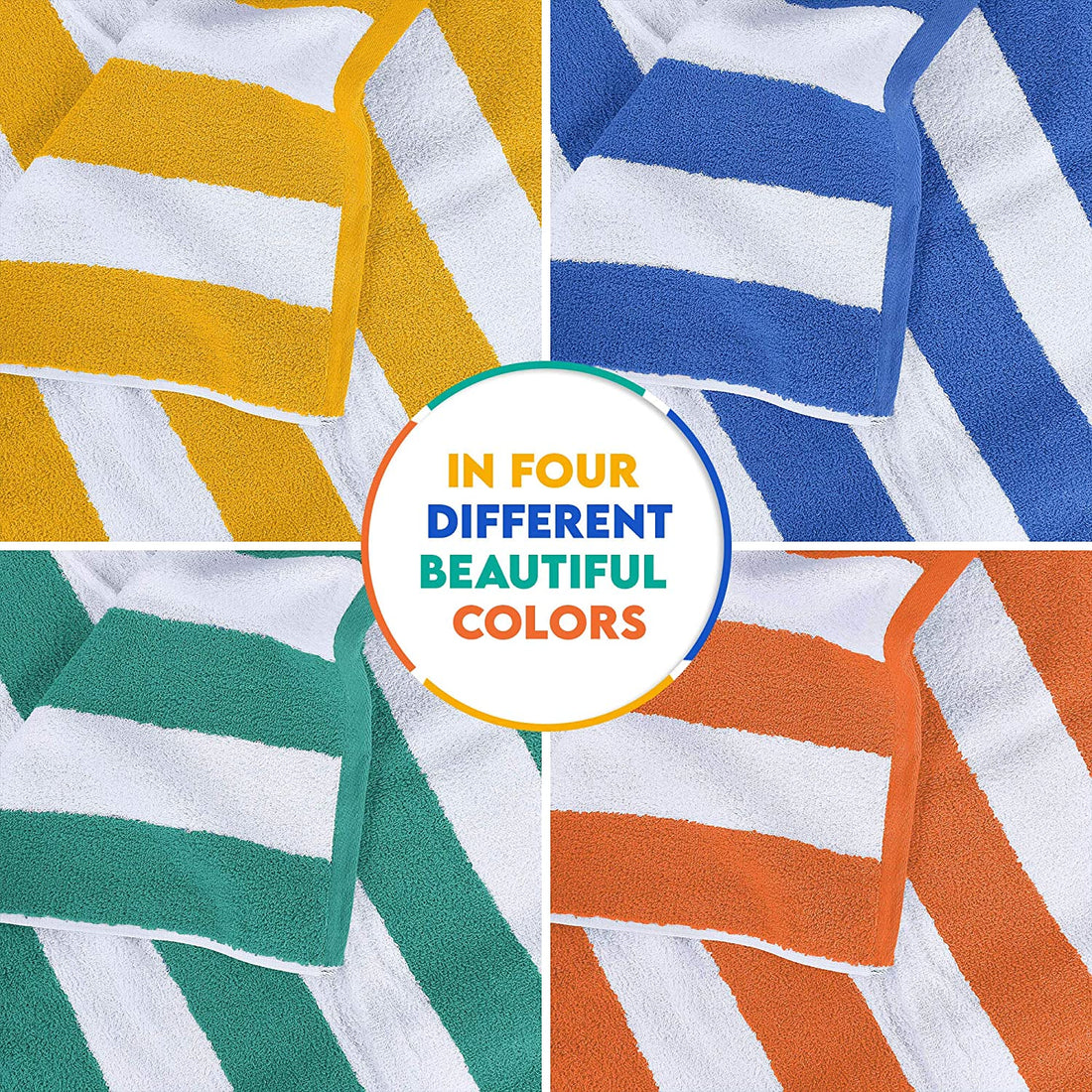 Premium Cabana Stripe Beach Towels – Extra Large, Soft & Highly Absorbent
