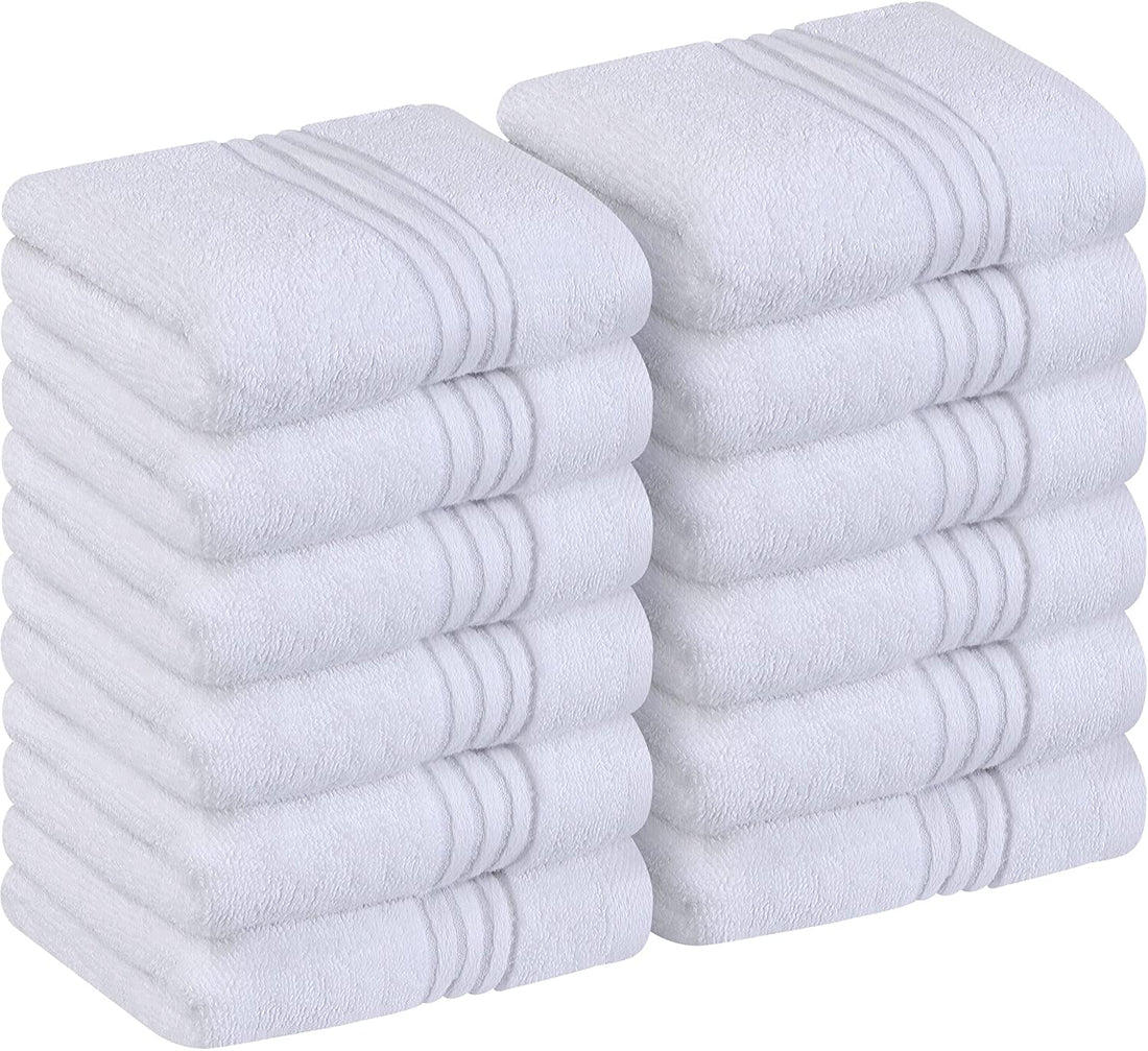 Ultra-Soft Premium White Washcloth Set – Highly Absorbent & Gentle on Skin
