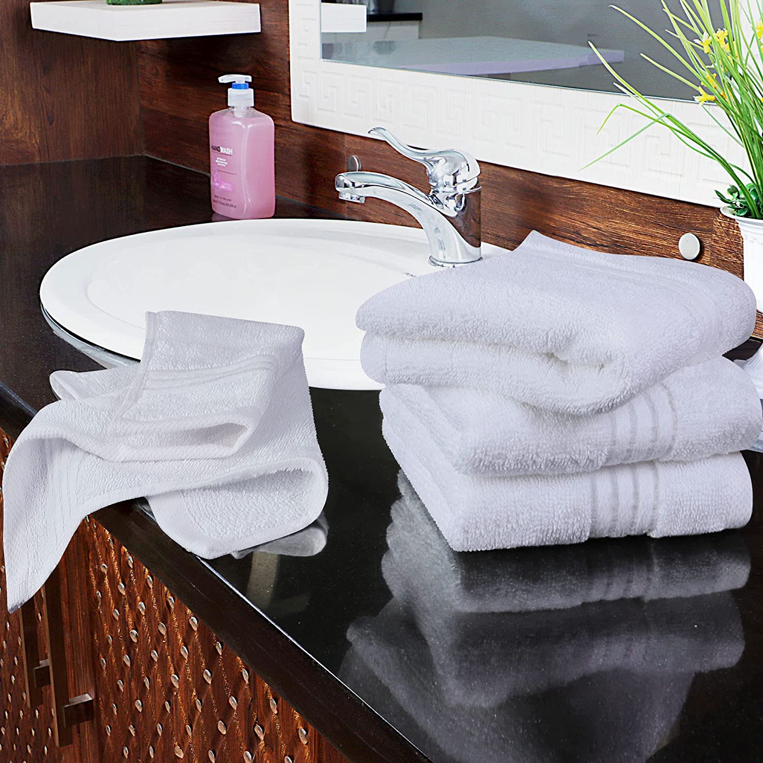 Ultra-Soft Premium White Washcloth Set – Highly Absorbent & Gentle on Skin
