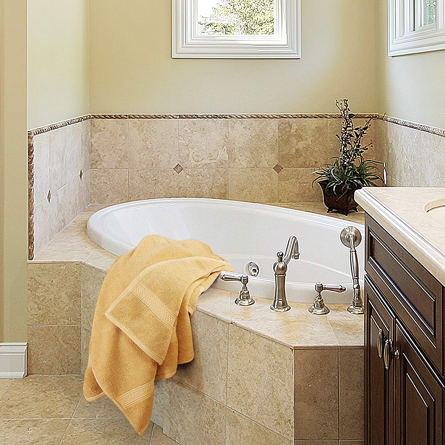 Premium Beige Cotton Bath Towels – Ultra Soft & Highly Absorbent