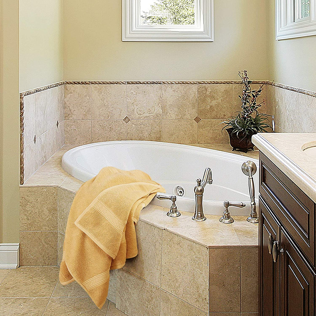 Premium Beige Cotton Bath Towels – Ultra Soft & Highly Absorbent
