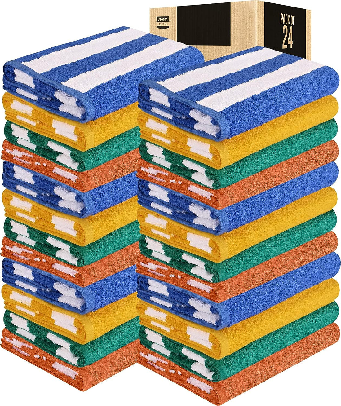 Premium Cabana Stripe Beach Towels – Extra Large, Soft & Highly Absorbent